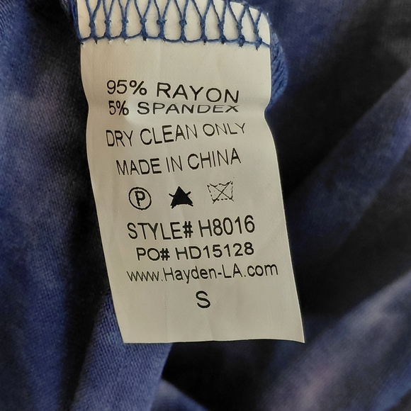 NWT Hayden Los Angeles tie-dye three-quarter length Top - Picture 4 of 5